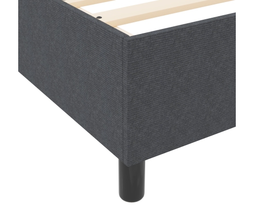 Cama con somier  con colchón gris oscuro 140x200 cm Tela de canalé