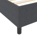 Cama con somier  con colchón gris oscuro 140x200 cm Tela de canalé