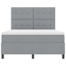 Cama con Somier  Gris Claro 160x200 cm Tela