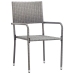 Juego de 7 Comedor de Jardín Gris Poliratán