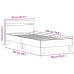 Estructura de cama  Madera antigua Madera maciza 90 x 190 cm
