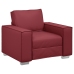 Sillón  Rojo Vino 59 cm de Cuero Sintético
