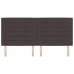 Cabecero LED Diseño Líneas Marrón Oscuro 100 cm Tela