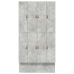 Estructura de Cama con Almacenamiento  Gris Concreto