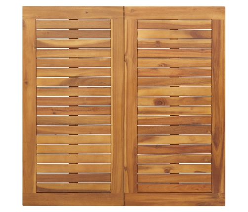 Juego de Comedor de Jardín de 5 Piezas de Madera Sólida de Acacia y Metal