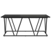 Mesa de café  en negro y roble, 100x50x40 cm, de madera y metal