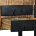 Mesas Auxiliares  Madera natural y negra Madera sólida de mango, Metal