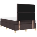 Cama con Somier  con Colchón Marrón Oscuro 120x200 cm Tela
