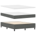 Cama con Somier  Gris Oscuro 140x190 cm Tela
