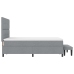 Cama con Somier  con Colchón y Banco Gris Claro 140x200 cm Tela