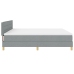 Cama con Base  con Colchón y Luz LED Gris Claro 200x200 cm Tela