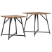 Mesa Auxiliar  2 pcs Madera Vieja, Madera Ingenierada y Metal