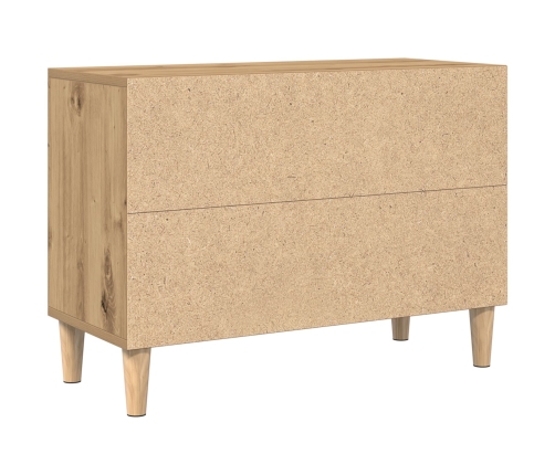 Gabinete de TV  Roble Artesanal 69.5x30x50 cm Madera Elaborada
