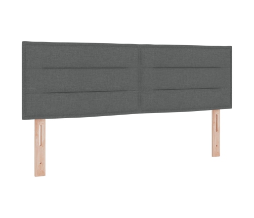 Cabecero Diseño Líneas Gris Oscuro 80 cm Tela