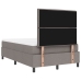 Cama Box Spring con Colchón Taupe 120x200 cm Tela