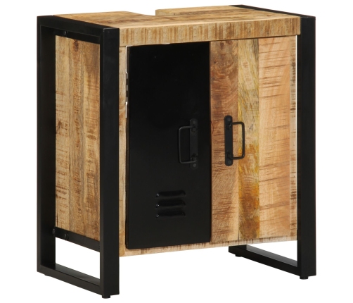Armario de Baño  55x35x60 cm Madera Maciza Áspera de Mango