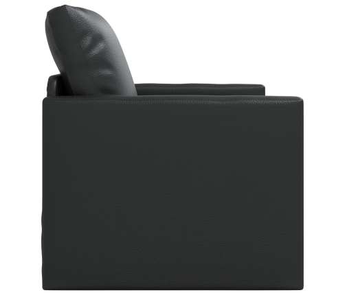Sillón cama 2 en 1 Negro 74x77x81 cm Cuero Sintético