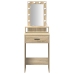 Tocador  con Luces LED - Roble Sonoma - 50x41x140 cm