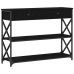 Mesa Consola  Negro Roble 100x28x75 cm Madera Elaborada y Acero