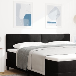Cabecero Button Tufted Negro 180 cm de Terciopelo