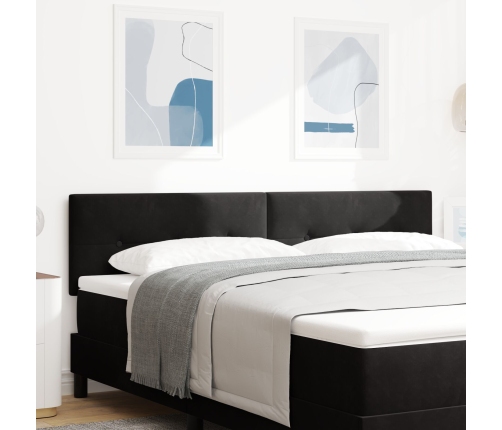 Cabecero Button Tufted Negro 180 cm de Terciopelo
