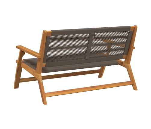 Banco de Jardín Gris 76x122x73 cm Madera Sólida de Acacia