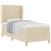 Cama con somier de  y colchón Crema 90x190 cm Tela