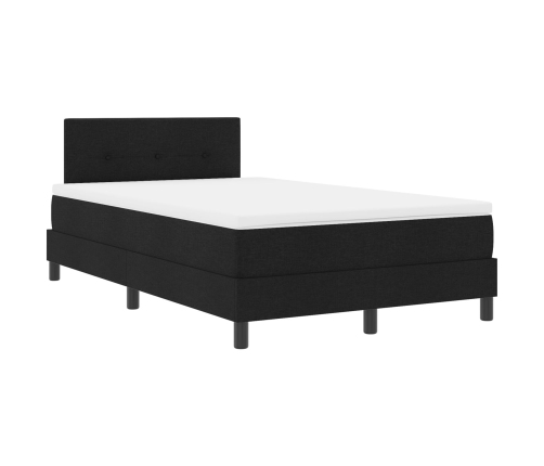 Estructura de Cama  con Colchón Negro y Blanco Tela 120 x 200 cm