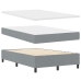 Cama con Base de Resorte con Colchón Gris Claro 120x200 cm Tela