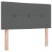 cabecero de  con botones tapizado gris oscuro de 80 cm