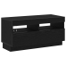 Mueble para TV  con luces LED Negro Roble 260x35x40 cm de madera