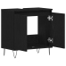Gabinete de lavabo para baño  Negro Roble 58x33x60 cm Madera elaborada