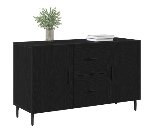 Consola Negra de Roble  100x36x60 cm de Madera de Ingeniería