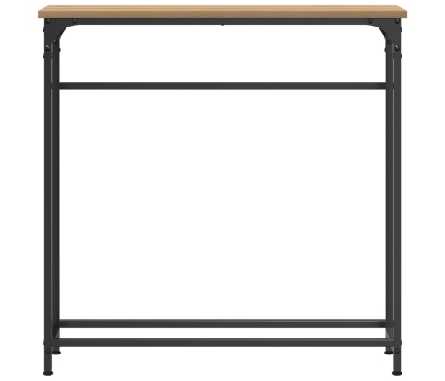 Mesa Consola  Artisan Roble 75x19,5x75 cm Madera Contrachapada y Acero