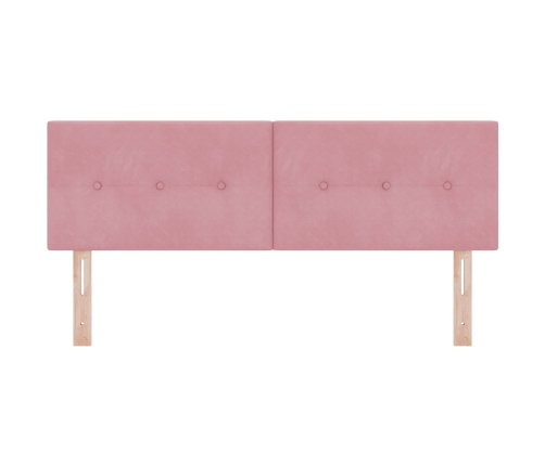 Cabecero  Tufted Botones Rosa 140 cm Terciopelo