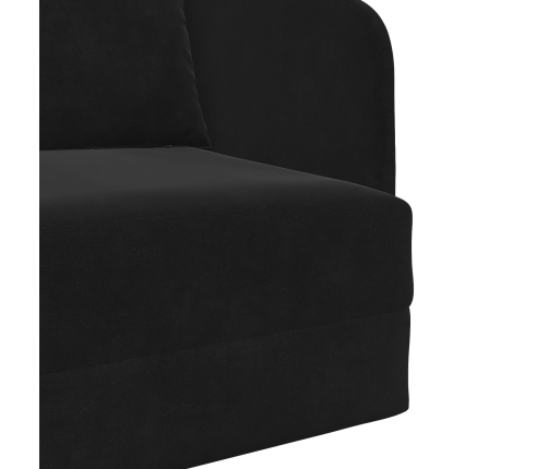 Sofá cama  2 en 1 Negro 65x80x83 cm Terciopelo