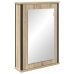 Gabinete de Espejo  Roble Natural Tablero de partículas, vidrio, metal