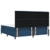 Cama de Base de Muelles  con Colchón Azul 200x200 cm Tela