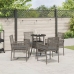 Conjunto de Comedor de Jardín  de 5 Piezas Gris Poliratán