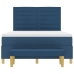 Cama con Base de Muelles con Colchón y Banco Azul 140x190 cm Tela