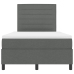Cama con Box Spring  con Colchón Gris Oscuro 120x200 cm Tela
