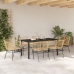 Set de Comedor de Jardín  de 7 Piezas Marrón Poliratán