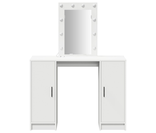 Tocador  con Luces LED Blanco 102x33x135 cm