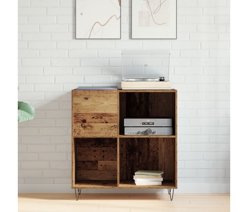 Gabinete de medios  Roble artesanal 84.5x38x90 cm Madera aglomerada