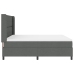 Cama con base caja  y colchón gris oscuro 180x200 cm tela