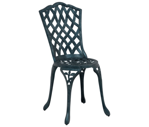 Conjunto de bistro de jardín de 3 piezas  Verde de aluminio fundido