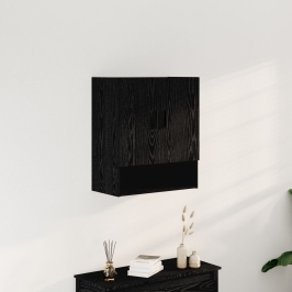 Armario de pared  Negro Roble 60x31x70 cm Madera elaborada