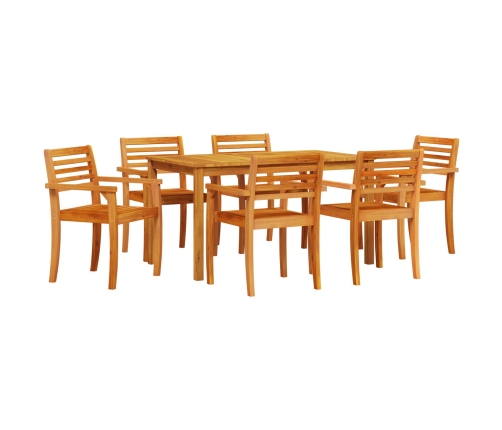 Conjunto de Comedor de Jardín de 7 Piezas de Madera Maciza de Acacia