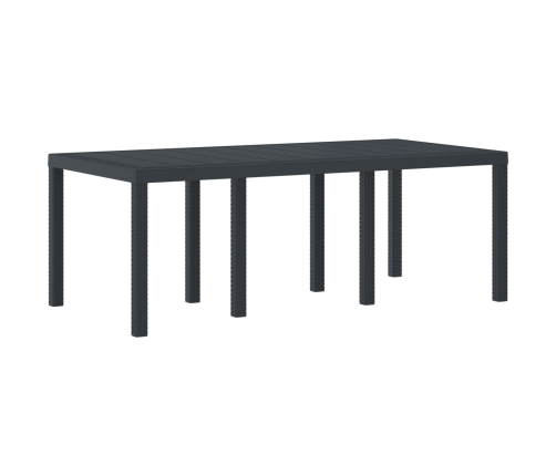 Conjunto de Comedor de Jardín de 9 Piezas Antracita Polipropileno