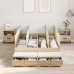 Estructura de cama con almacenamiento  Roble de Sonoma